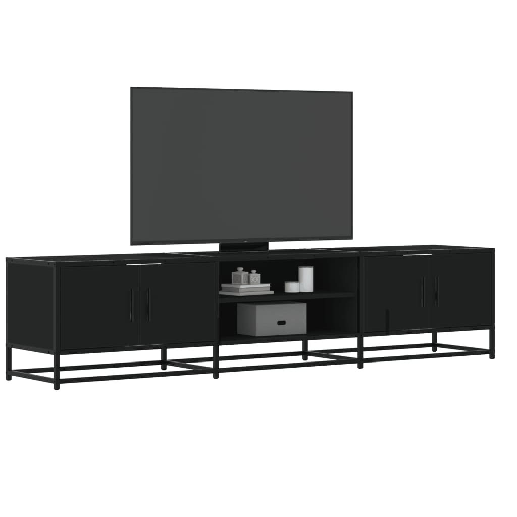 Mobile Porta TV Nero 180x35x41 cm in Truciolato - homemem39