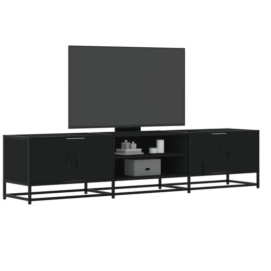 Mobile Porta TV Nero 180x35x41 cm in Truciolato - homemem39