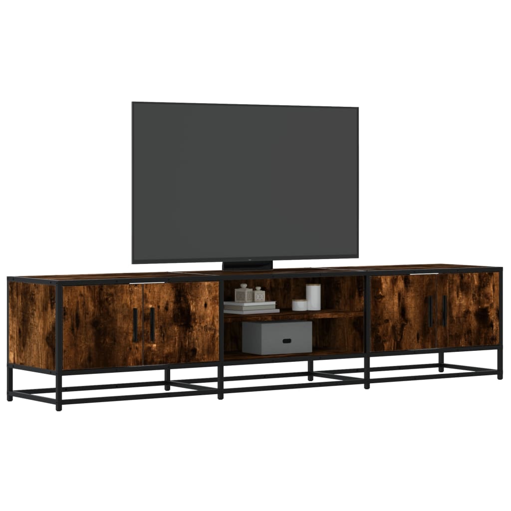 Mobile Porta TV Rovere Fumo 180x35x41 cm in Truciolato