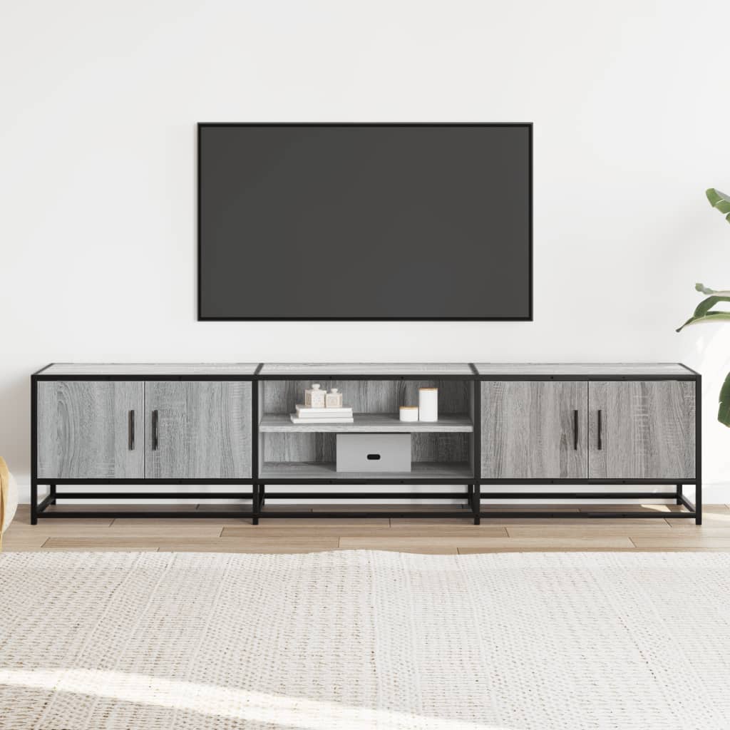Mobile Porta TV Grigio Sonoma 180x35x41 cm in Truciolato - homemem39