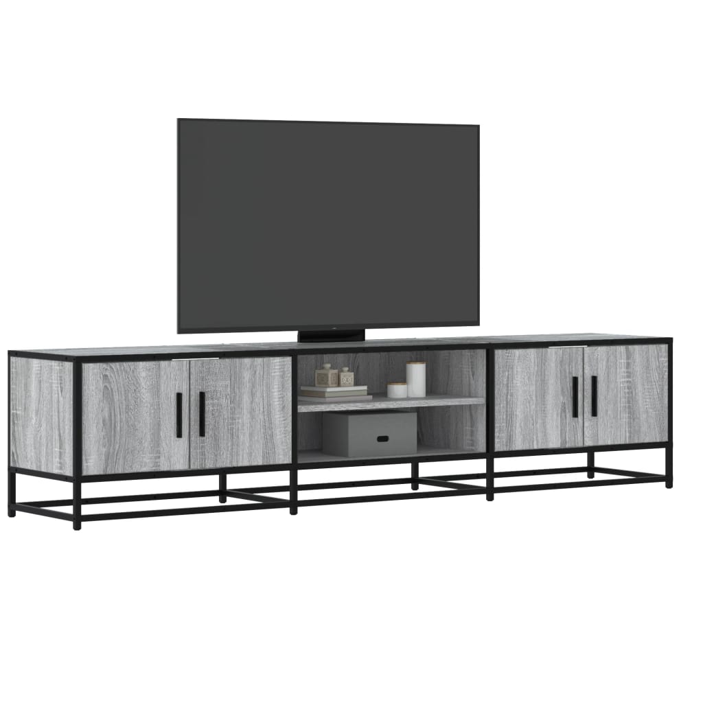 Mobile Porta TV Grigio Sonoma 180x35x41 cm in Truciolato - homemem39