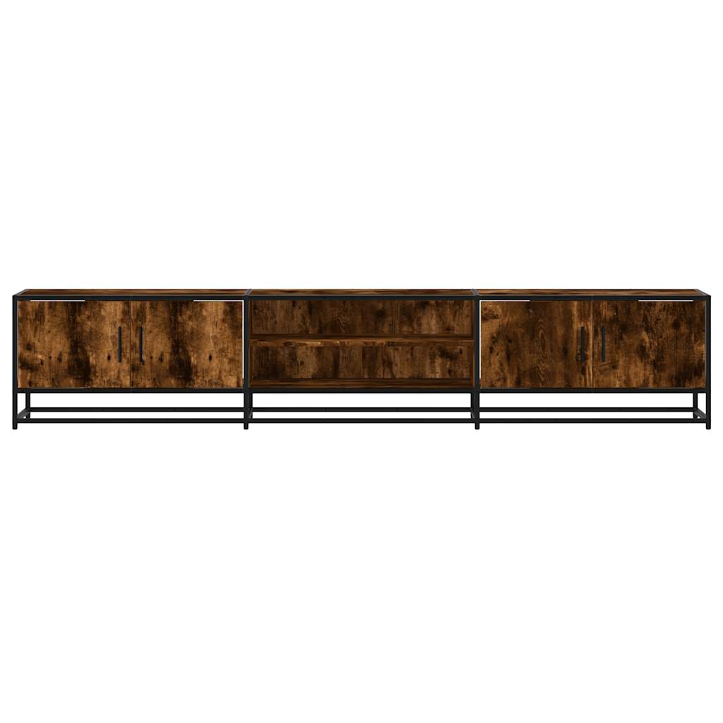 Mobile TV Rovere Fumo 210x35x41 cm in Truciolato - homemem39