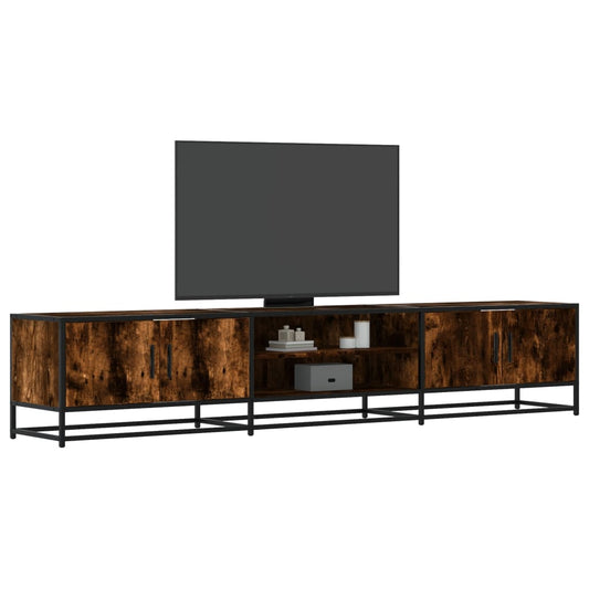 Mobile TV Rovere Fumo 210x35x41 cm in Truciolato