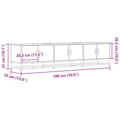 Mobile Porta TV Rovere Sonoma 180x35x41 cm in Truciolato