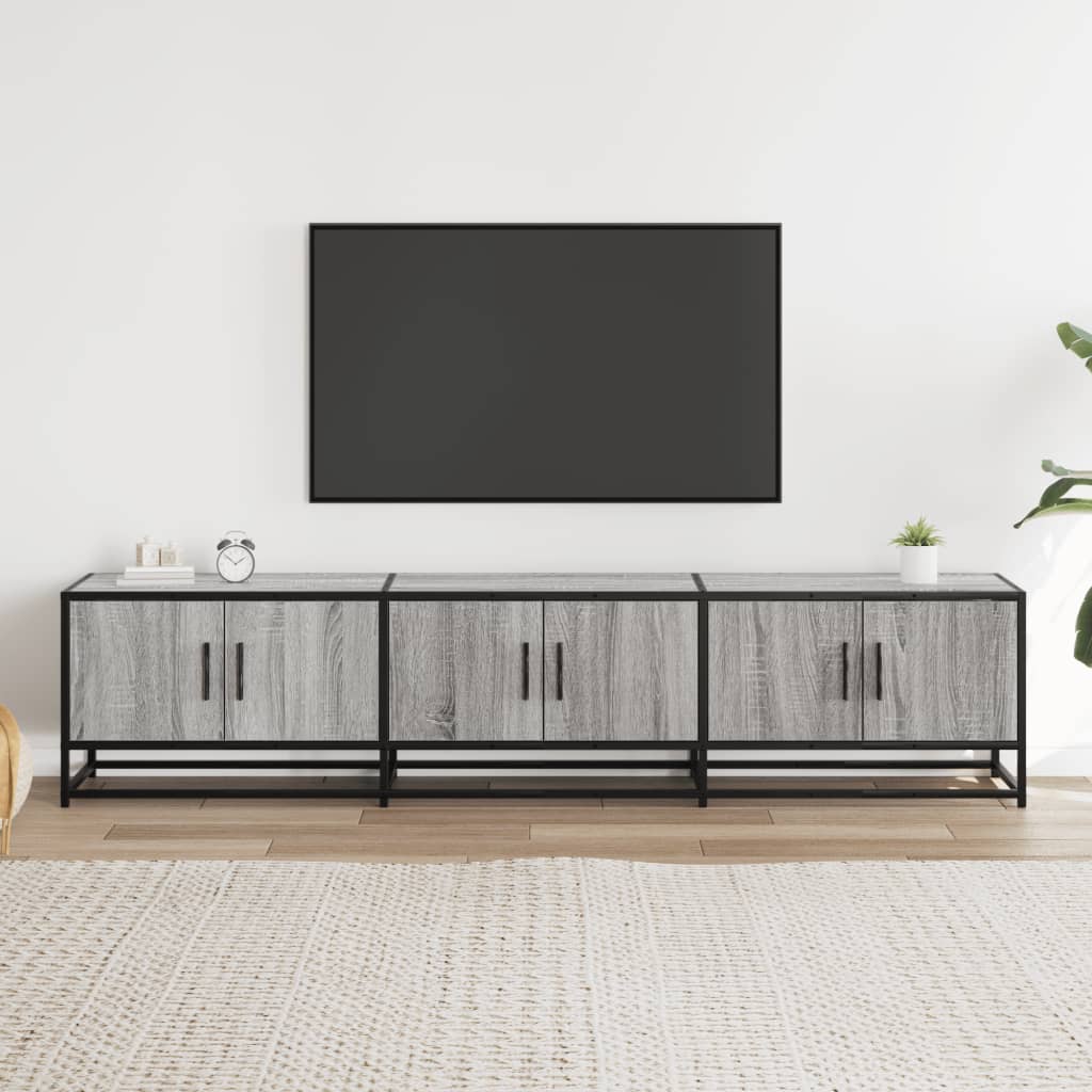 Mobile Porta TV Grigio Sonoma 180x35x41 cm in Truciolato - homemem39