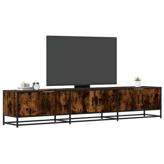 Mobile TV Rovere Fumo 210x35x41 cm in Truciolato