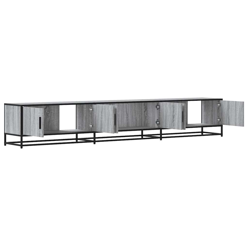 Mobile TV Grigio Sonoma 240x35x41 cm in Legno Multistrato - homemem39
