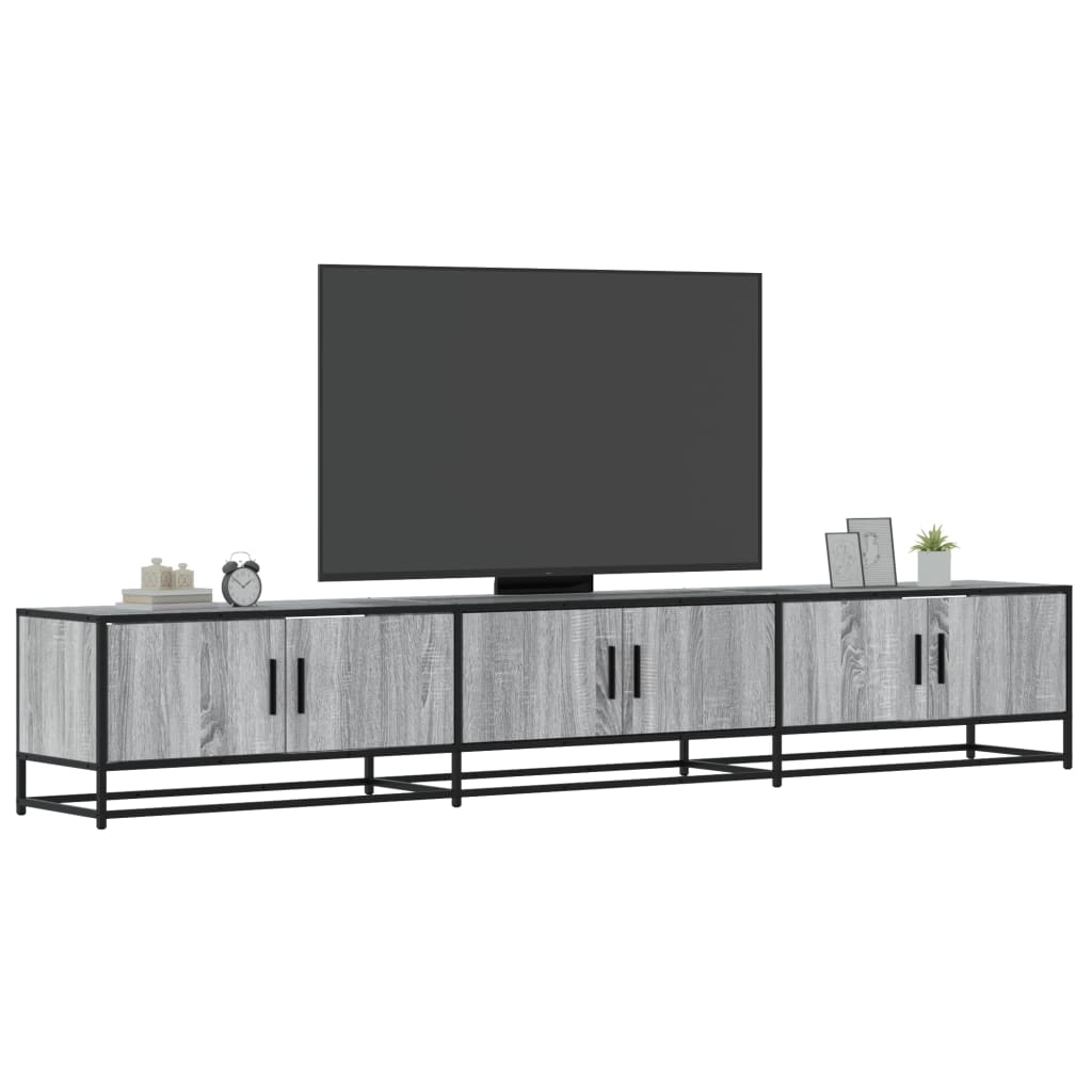 Mobile TV Grigio Sonoma 240x35x41 cm in Legno Multistrato - homemem39