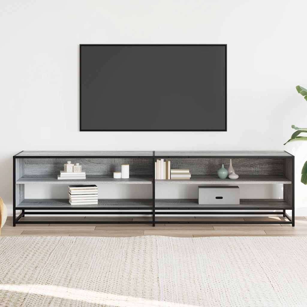 Mobile Porta TV Grigio Sonoma 180,5x40x46 cm in Truciolato - homemem39