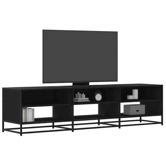 Mobile Porta TV Nero 180x40x46 cm in Legno Multistrato - homemem39