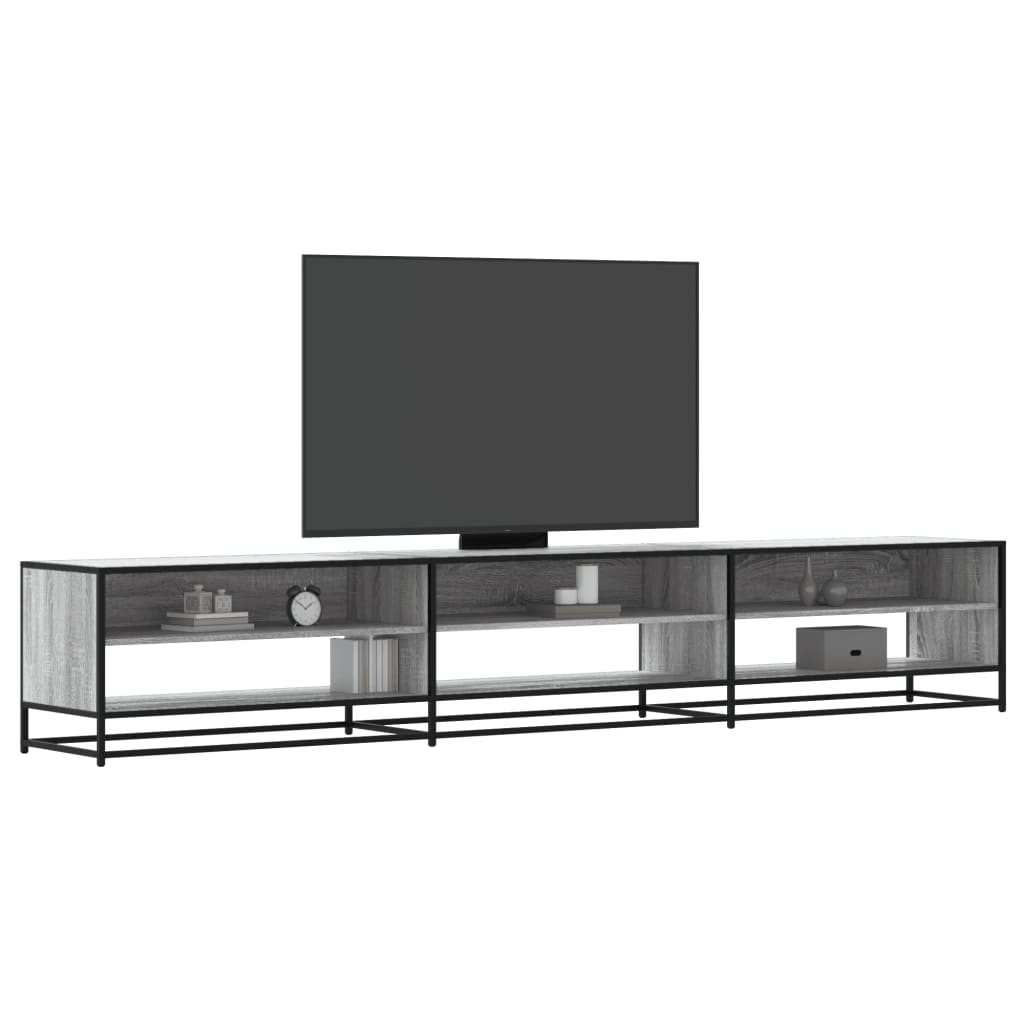 Mobile Porta TV Grigio Sonoma 270x40x46 cm in Truciolato