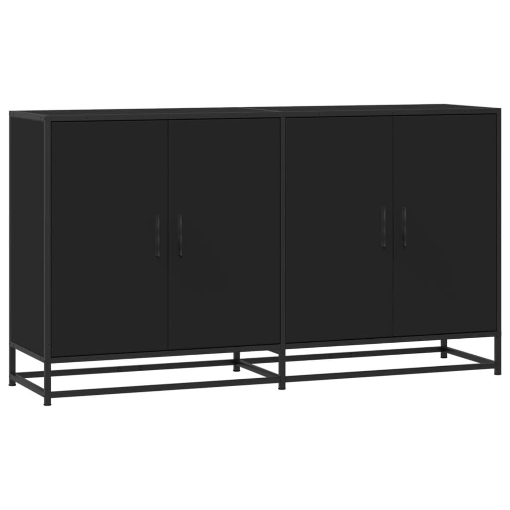 Credenza Nera 134x35x76 cm in Truciolato