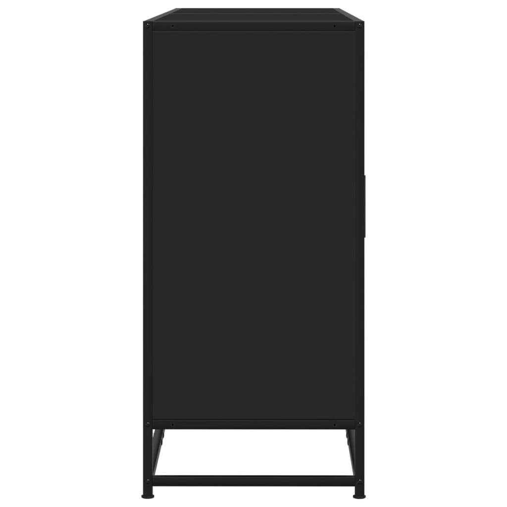 Credenza Nera 134x35x76 cm in Truciolato