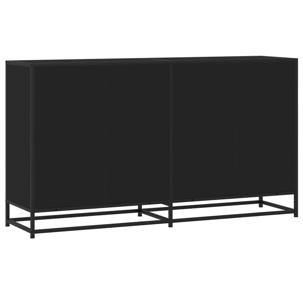 Credenza Nera 134x35x76 cm in Truciolato