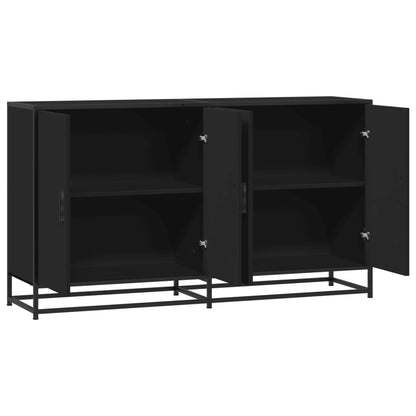 Credenza Nera 134x35x76 cm in Truciolato