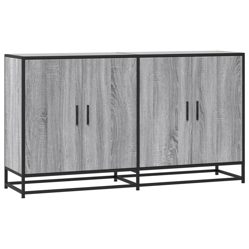 Credenza Grigio Sonoma 134x35x76 cm in Truciolato - homemem39