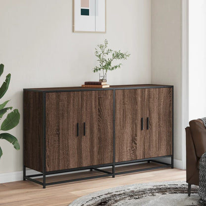 Credenza Rovere Marrone 134x35x76 cm in Truciolato - homemem39