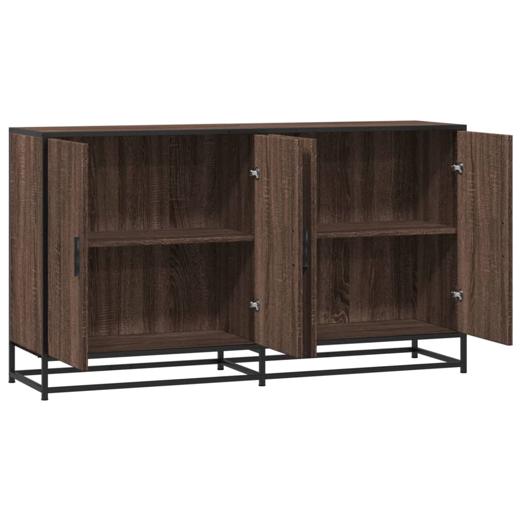 Credenza Rovere Marrone 134x35x76 cm in Truciolato - homemem39