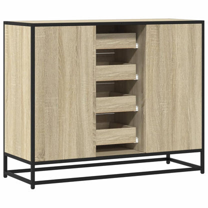 Credenza Rovere Sonoma 92x35x76 cm in Legno Multistrato - homemem39