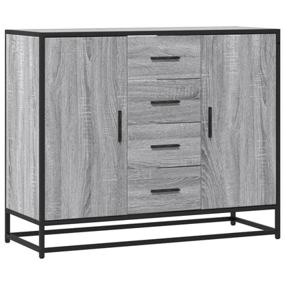Credenza Grigio Sonoma 92x35x76 cm in Legno Multistrato - homemem39