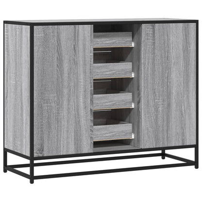 Credenza Grigio Sonoma 92x35x76 cm in Legno Multistrato - homemem39