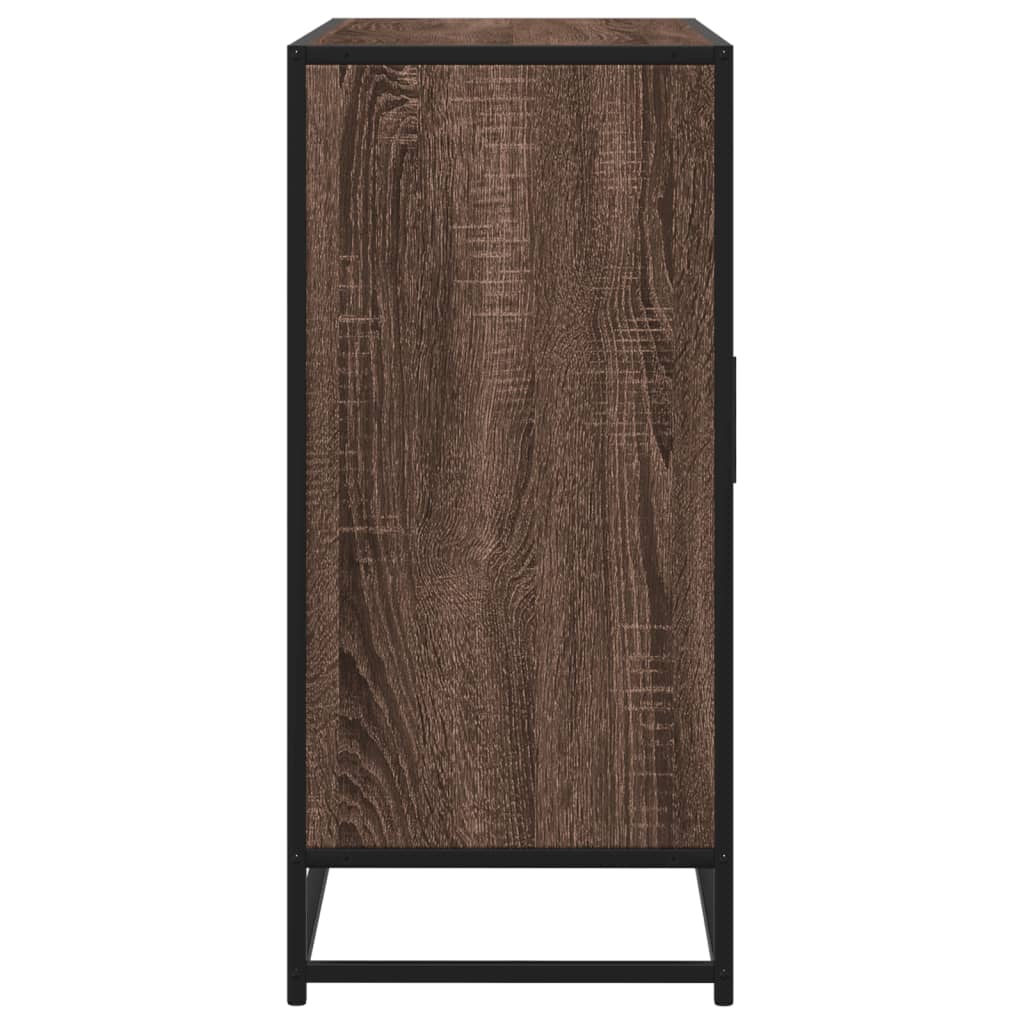 Credenza Rovere Marrone 92x35x76 cm in Legno Multistrato - homemem39