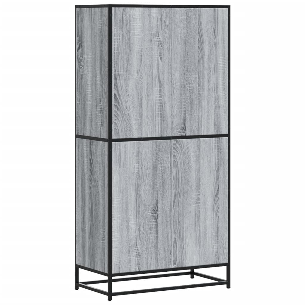 Credenza Grigio Sonoma 68x35x139 cm in Truciolato - homemem39
