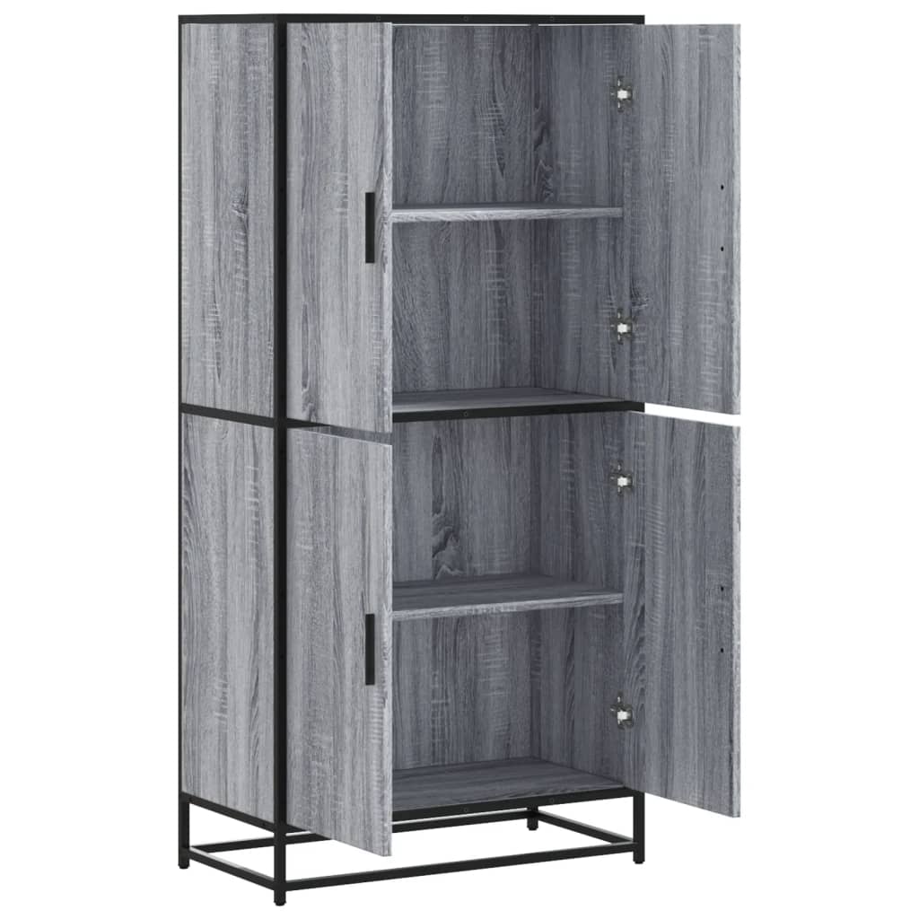 Credenza Grigio Sonoma 68x35x139 cm in Truciolato - homemem39