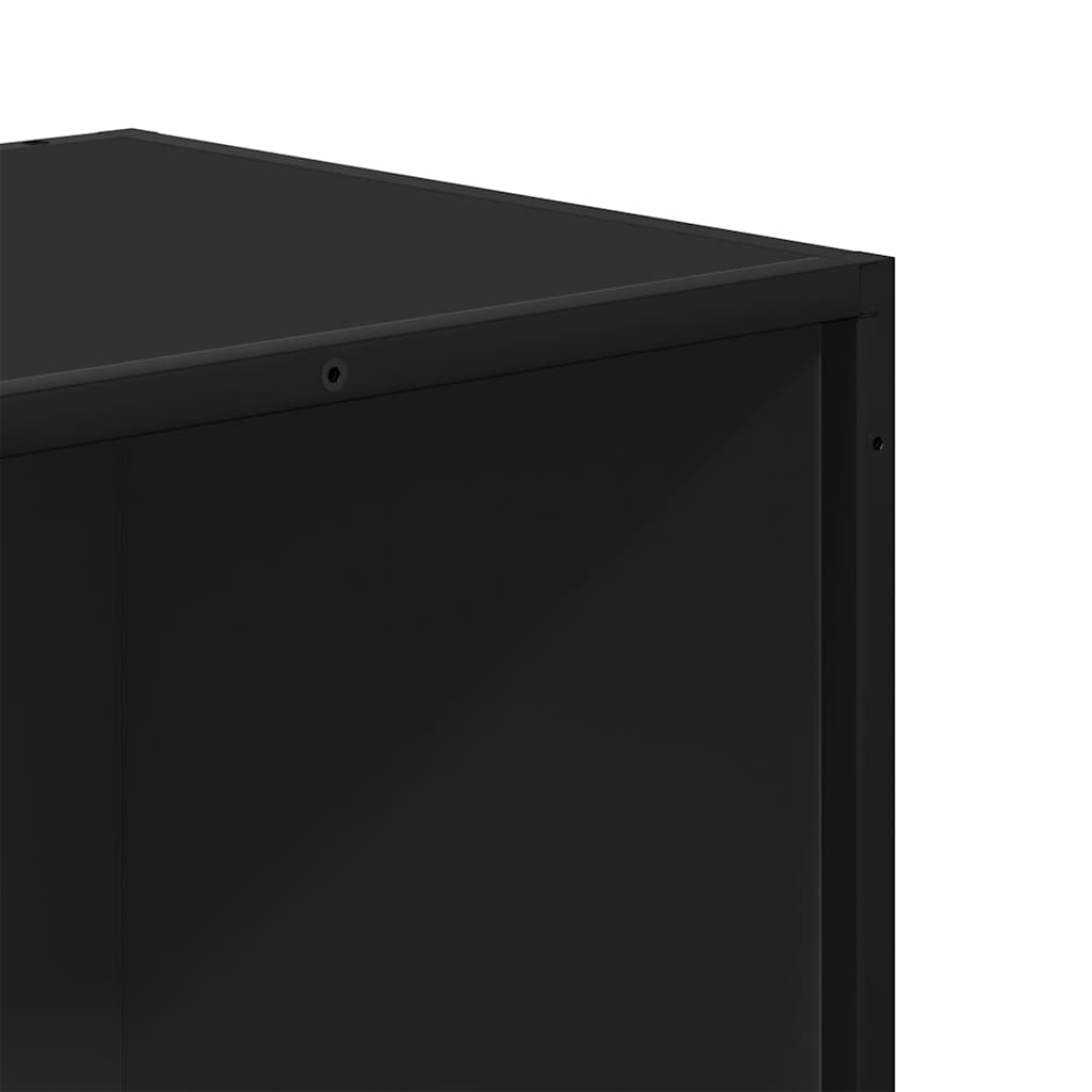 Libreria Nera 60x35x139 cm in Truciolato