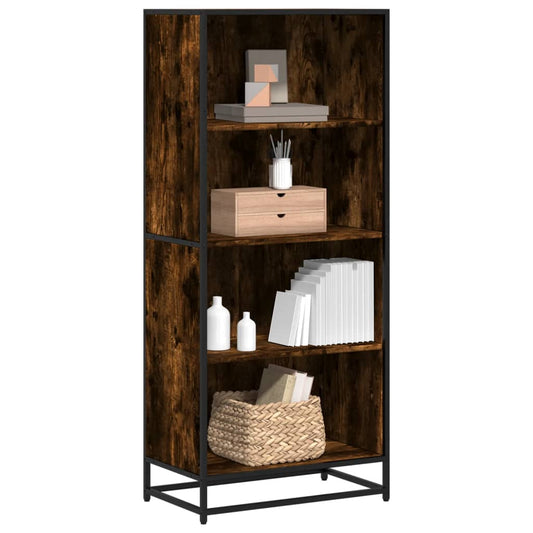 Libreria Rovere Fumo 60x35x139 cm in Truciolato | homemem39
