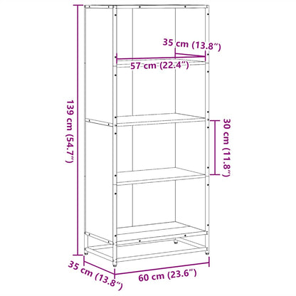 Libreria Grigio Sonoma 60x35x139 cm in Truciolato | homemem39