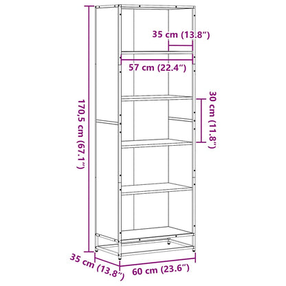 Libreria Grigio Sonoma 60x35x170,5 cm in Truciolato | homemem39