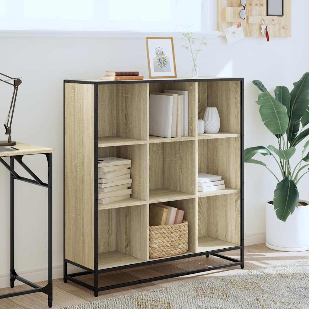 Libreria Rovere Sonoma 97,5x33x107,5 cm Multistrato e Metallo | homemem39