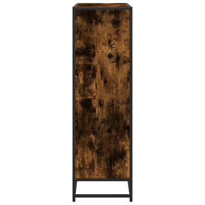 Libreria Rovere Fumo 97,5x33x107,5 cm Legno Multistrato&Metallo