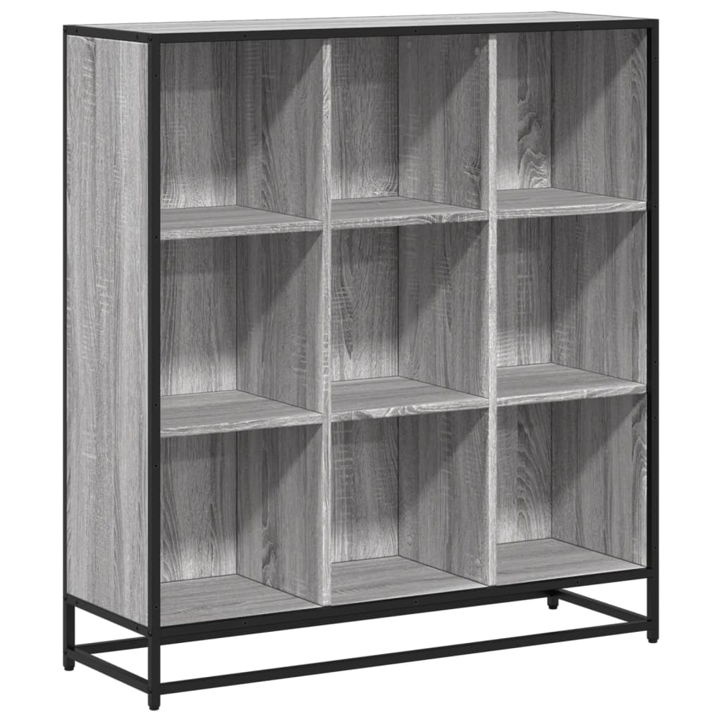 Libreria Grigio Sonoma 97,5x33x107,5 cm Multistrato e Metallo | homemem39