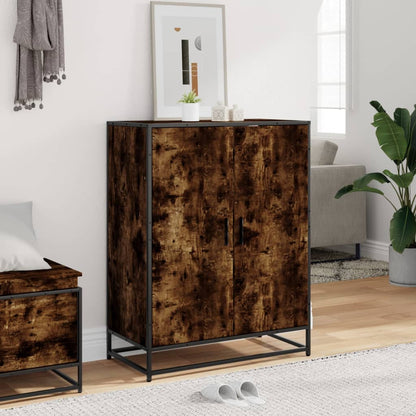 Scarpiera Rovere Fumo 75x38x97,5 cm Legno Multistrato Metallo - homemem39