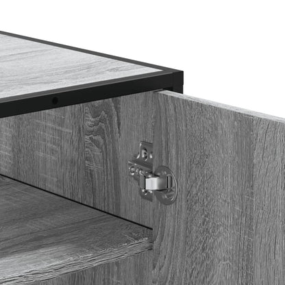 Scarpiera Grigio Sonoma 75x38x97,5 cm Legno Multistrato Metallo