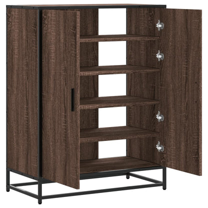 Scarpiera Rovere Marrone 75x38x97,5cm Legno Multistrato Metallo - homemem39