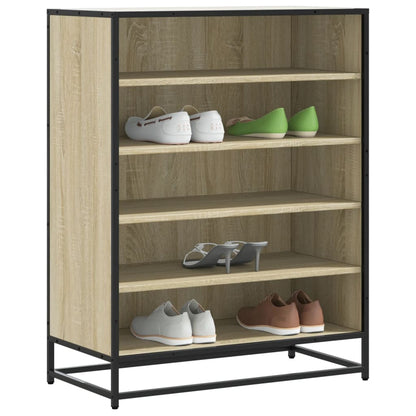 Scarpiera Rovere Sonoma 75x38x97,5 cm Legno Multistrato Metallo | homemem39