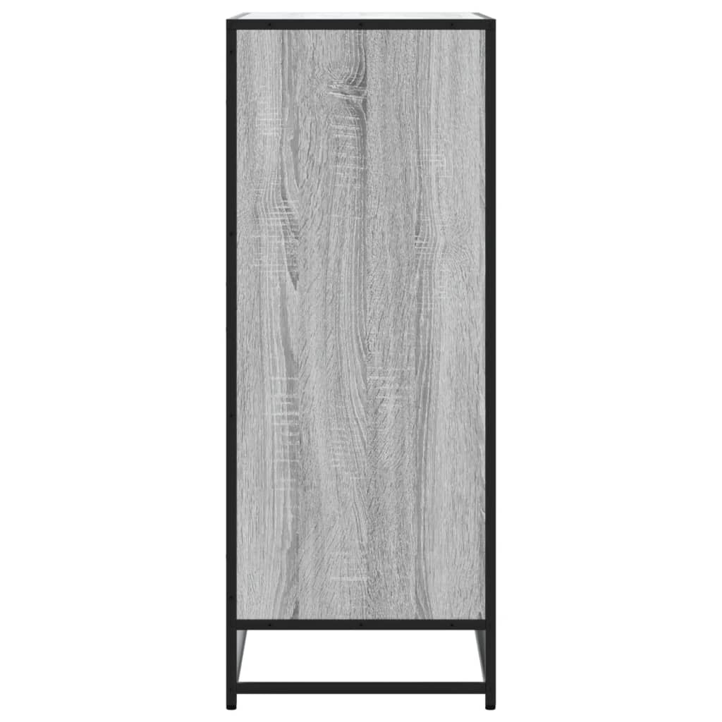 Scarpiera Grigio Sonoma 75x38x97,5 cm Legno Multistrato Metallo - homemem39