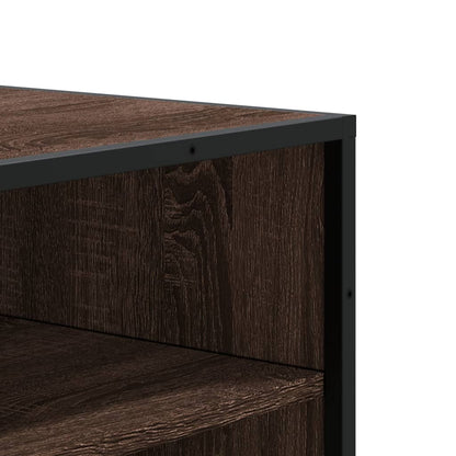 Scarpiera Rovere Marrone 75x38x97,5cm Legno Multistrato Metallo - homemem39