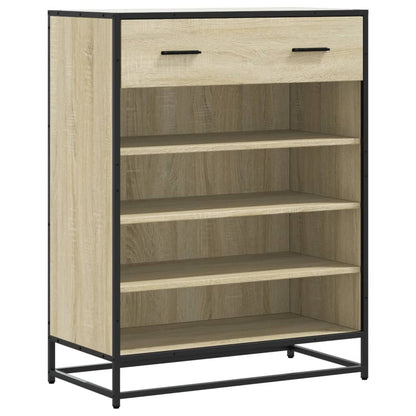 Scarpiera Rovere Sonoma 75x38x97,5 cm Legno Multistrato Metallo - homemem39