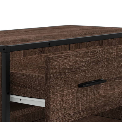 Scarpiera Rovere Marrone 75x38x97,5cm Legno Multistrato Metallo - homemem39