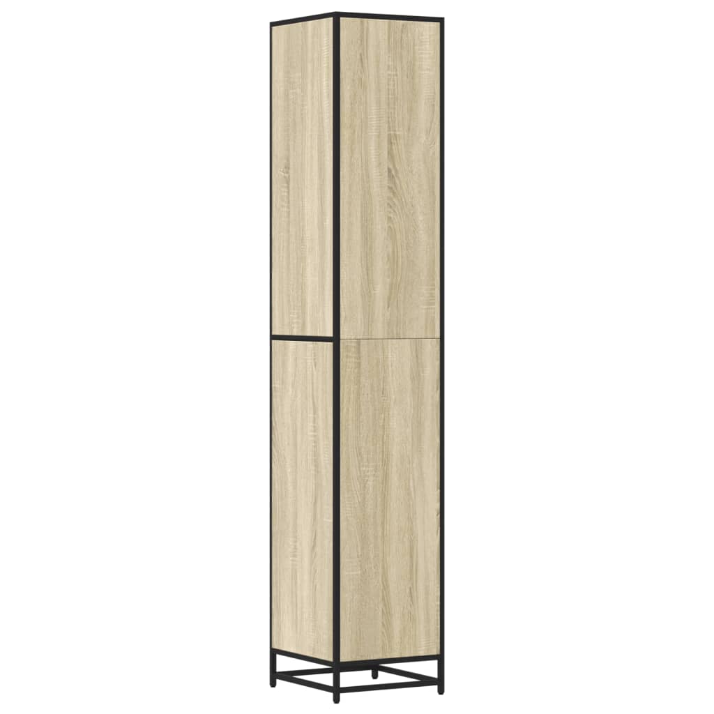 Mobile da Bagno Sonoma 35x37,5x188,5 cm in Truciolato e Metallo | homemem39