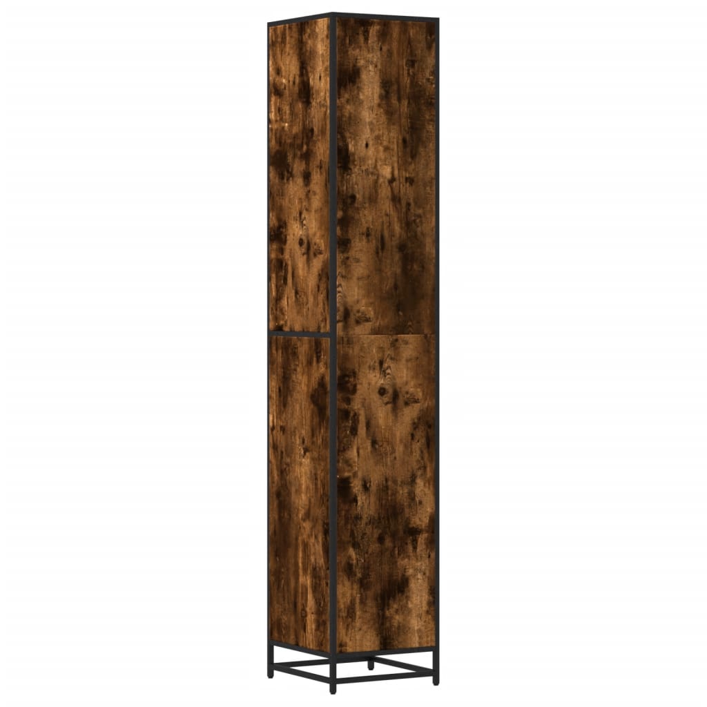 Mobile da Bagno Fumo 35x37,5x188,5 cm in Truciolato e Metallo
