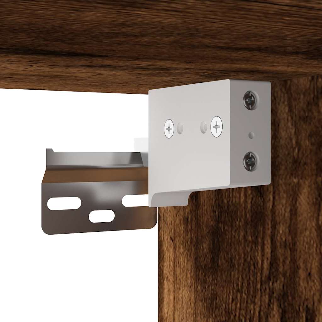 Set Mobili da Bagno 2 pz Rovere Fumo in Legno Multistrato | homemem39
