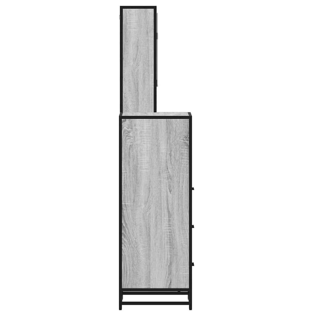 Set Mobili da Bagno 3 pz Grigio Sonoma in Legno Multistrato | homemem39