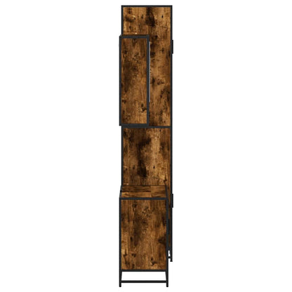 Set Mobili da Bagno 3 pz Rovere Fumo in Legno Multistrato | homemem39