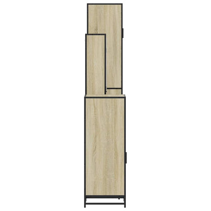 Set Mobili da Bagno 4 pz Rovere Sonoma in Legno Multistrato | homemem39