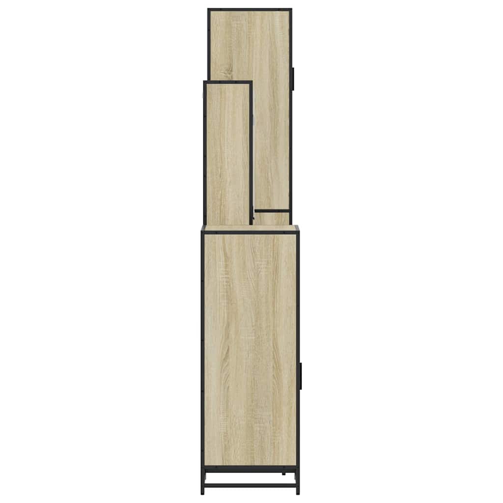 Set Mobili da Bagno 4 pz Rovere Sonoma in Legno Multistrato | homemem39